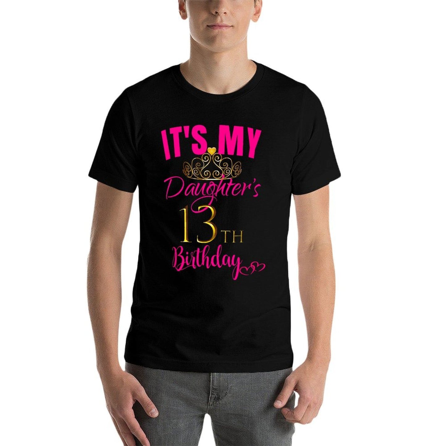 Cute It's My Daughter's 13th Birthday Party Outfit  Rolled Sleeves T-Shirt