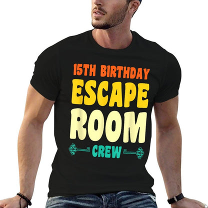 15 Year Old Happy 15th Birthday Escape Room 15th Birthday  Trendy Pattern T-Shirt