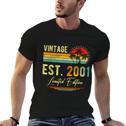 Vintage 2001 Retro 21 Years Old Being Awesome 21st Birthday  Durable T-Shirt