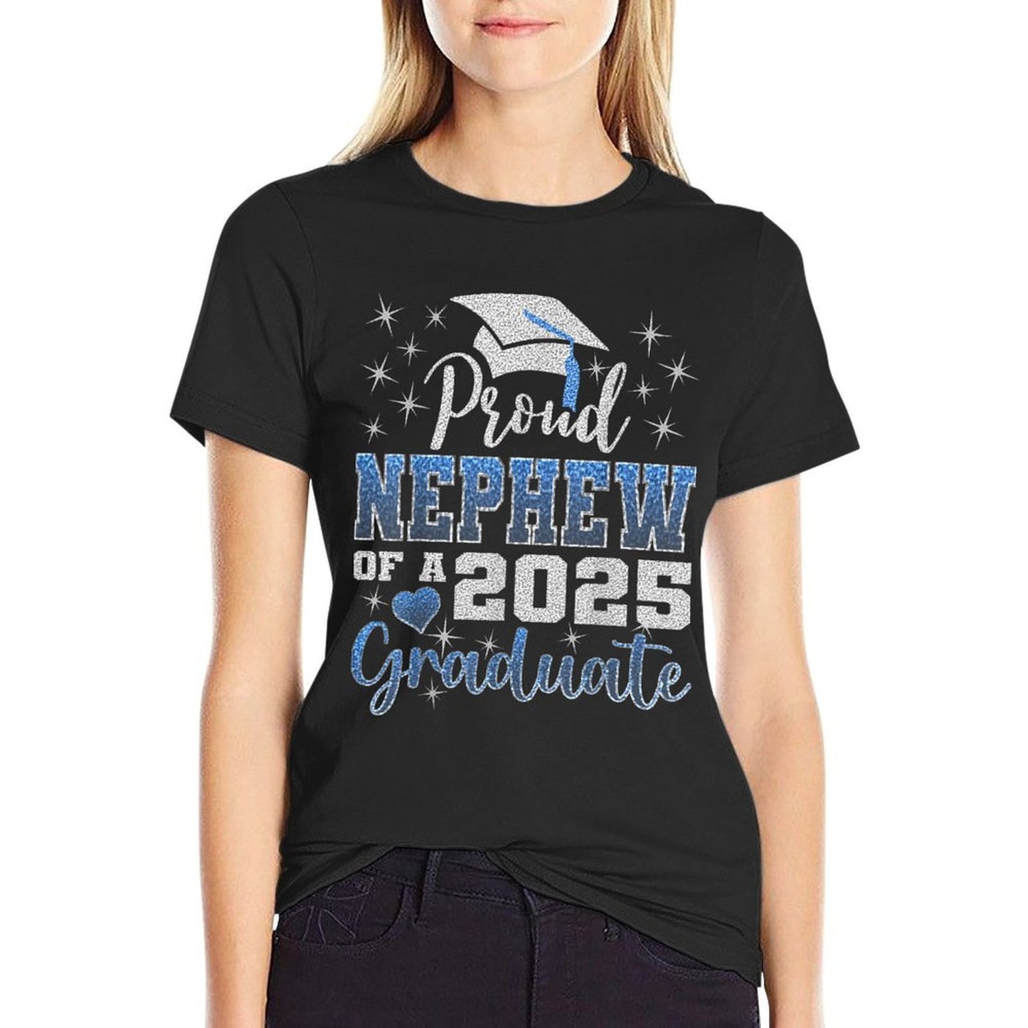 Super Proud Nephew of 2025 Graduate Awesome Family College  Durable T-Shirt