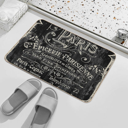 Paris Bistro  Non-Slip Bath Mat