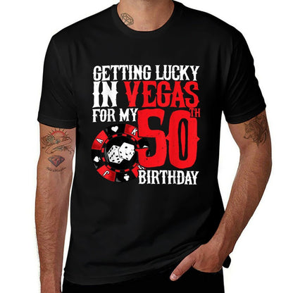 Party in Vegas - Getting Lucky in Las Vegas - 50th Birthday  Soft T-Shirt