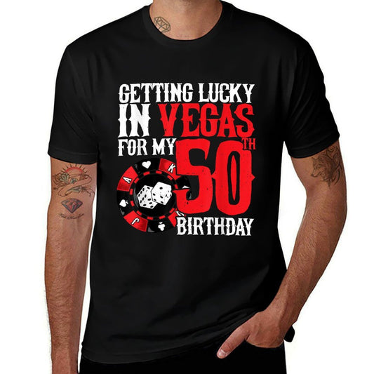 Party in Vegas - Getting Lucky in Las Vegas - 50th Birthday  Soft T-Shirt