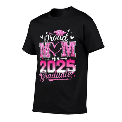 Graduation 2025 Proud Mom Of 2025 Graduate Floral Women  Slim-fit Cut T-Shirt