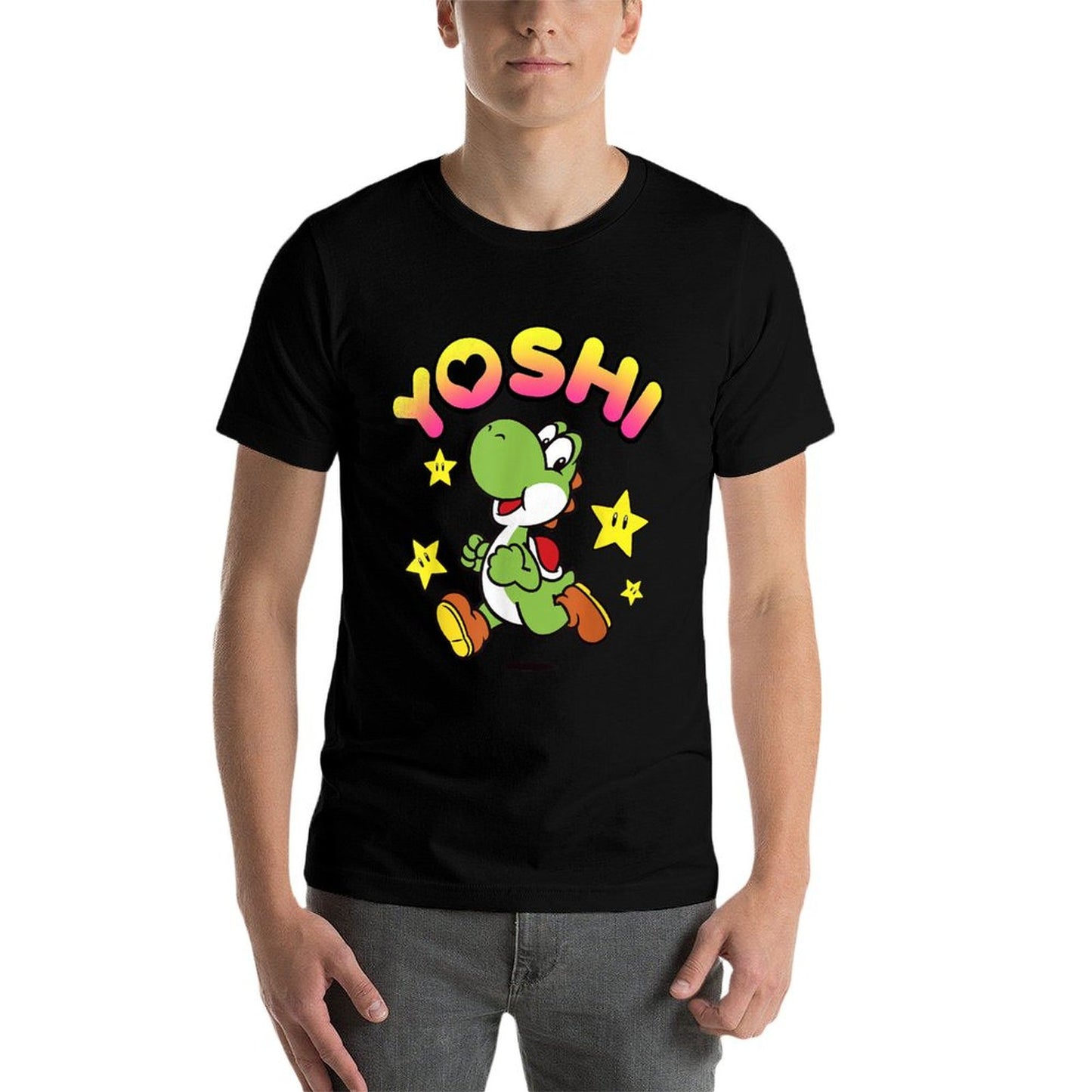 Nintendo Super Mario Yoshi Star Power Sprint Graphic Comfortable T-Shirt