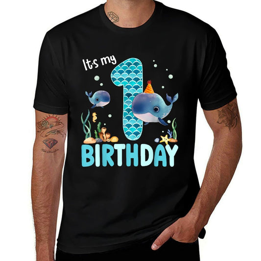 It’s My 1st Birthday 1 Year Old Whale Sea Aquarium Birthday  Affordable Price T-Shirt