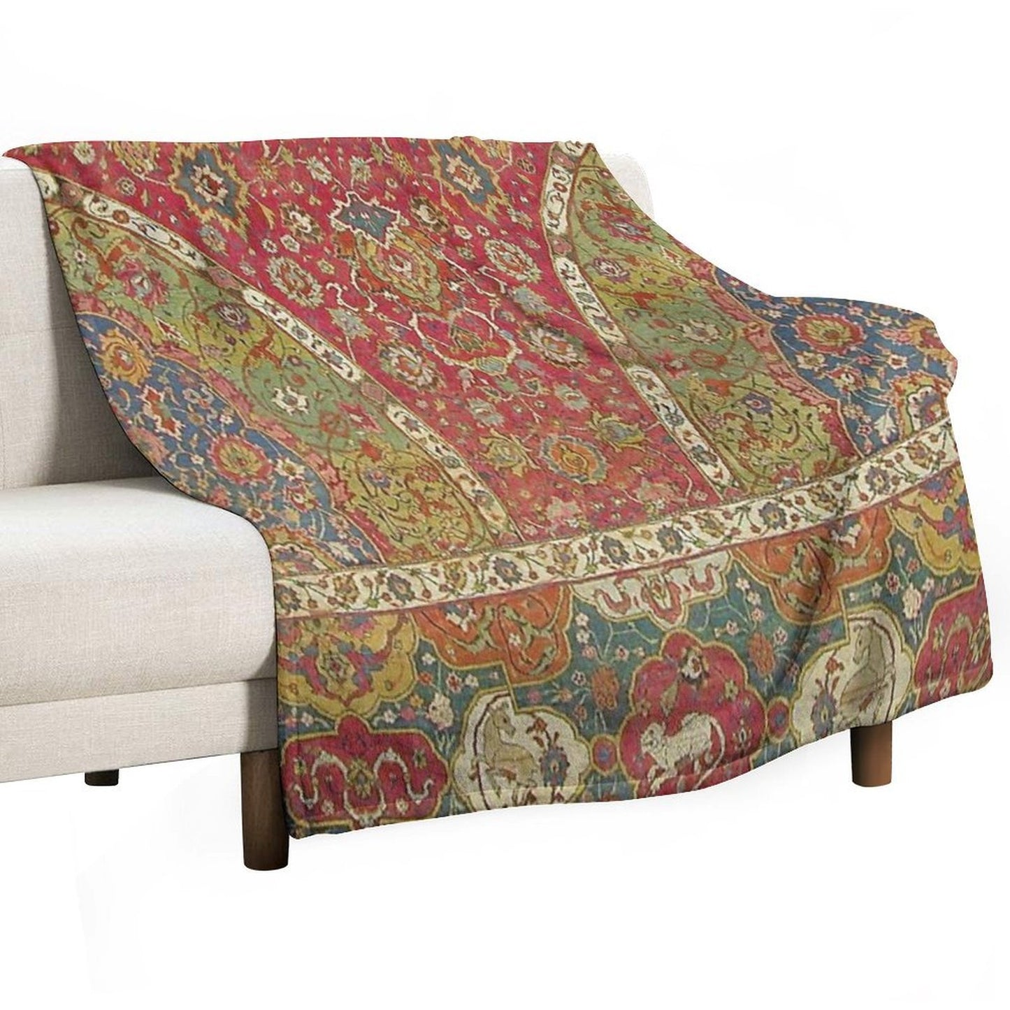 Antique Kilim 8 Velvety-soft Throw Blanket