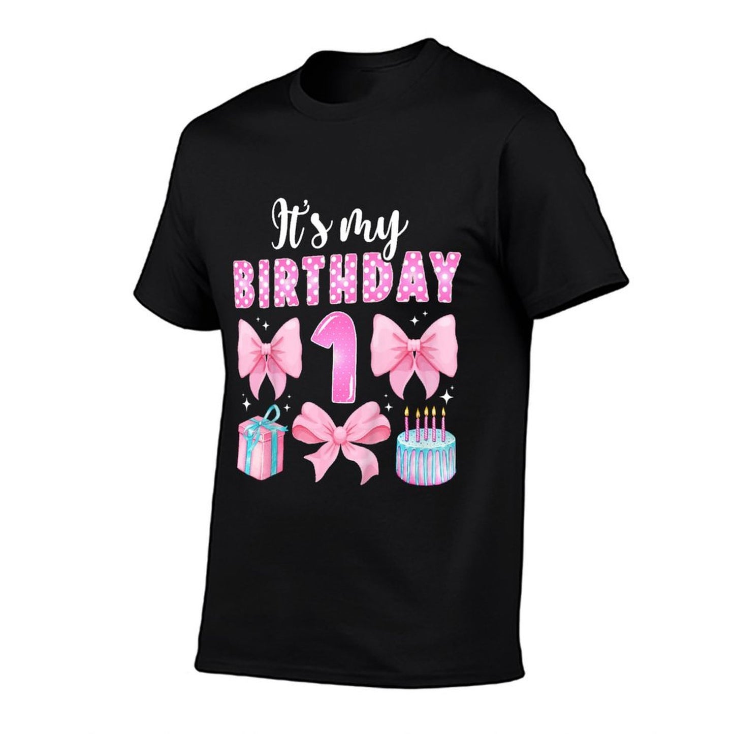Kids 1st Coquette Themed Birthday One Year Old Girl Coquette Bow Comfortable T-Shirt
