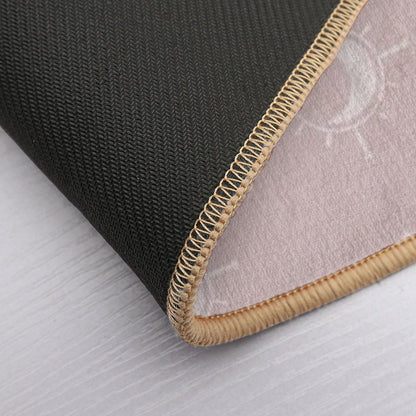 Cosmic Sun And Moon Design Soft Aesthetic In Muted Colors Gray Pink  Repositionable Bath Mat