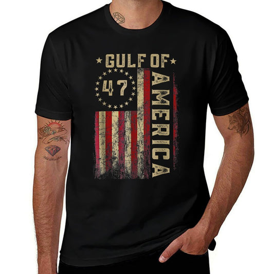 Gulf of USA America Funny USA Flag Patriotic Versatile T-Shirt