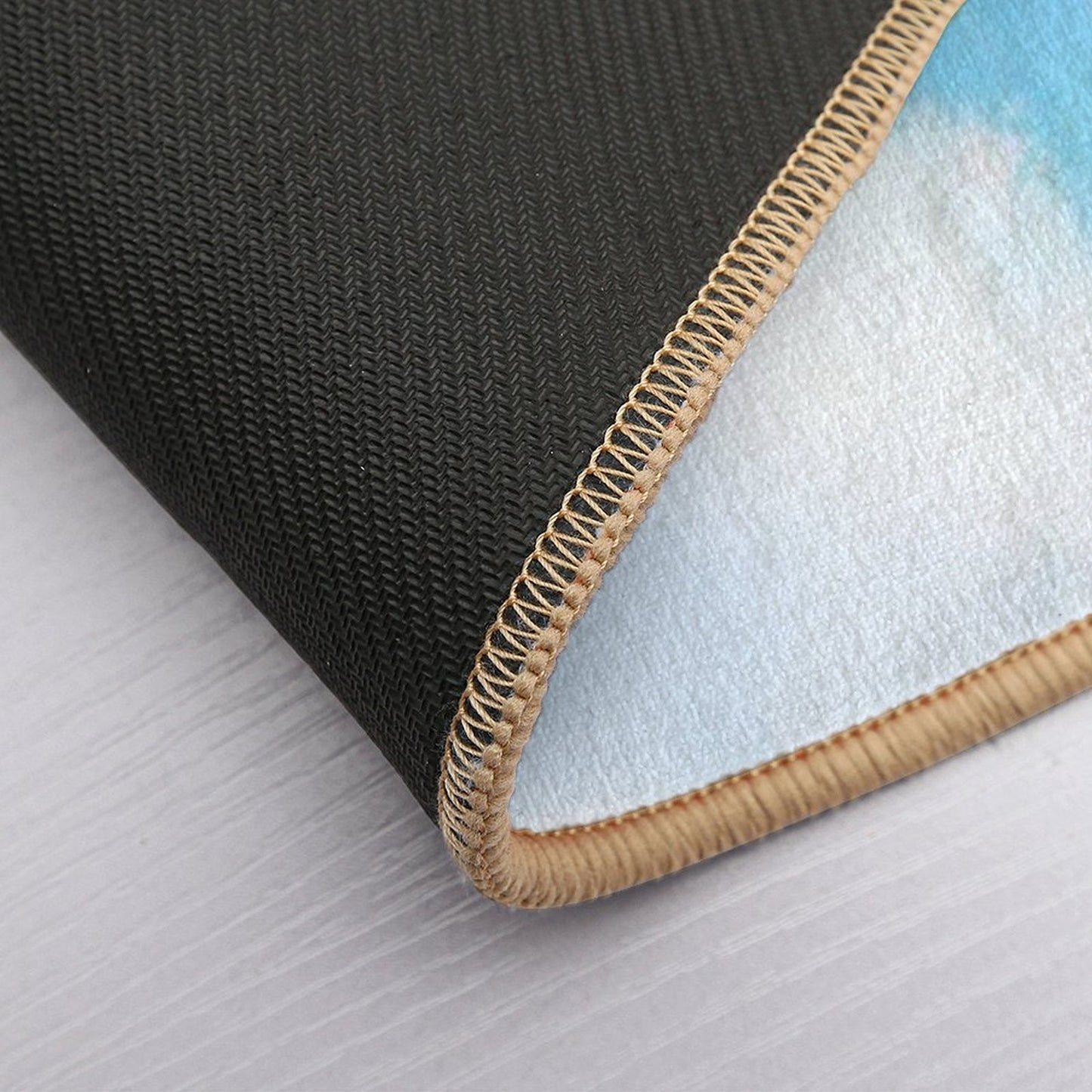 White Puffy Clouds W Starry Sky  Pet-Safe Bath Mat