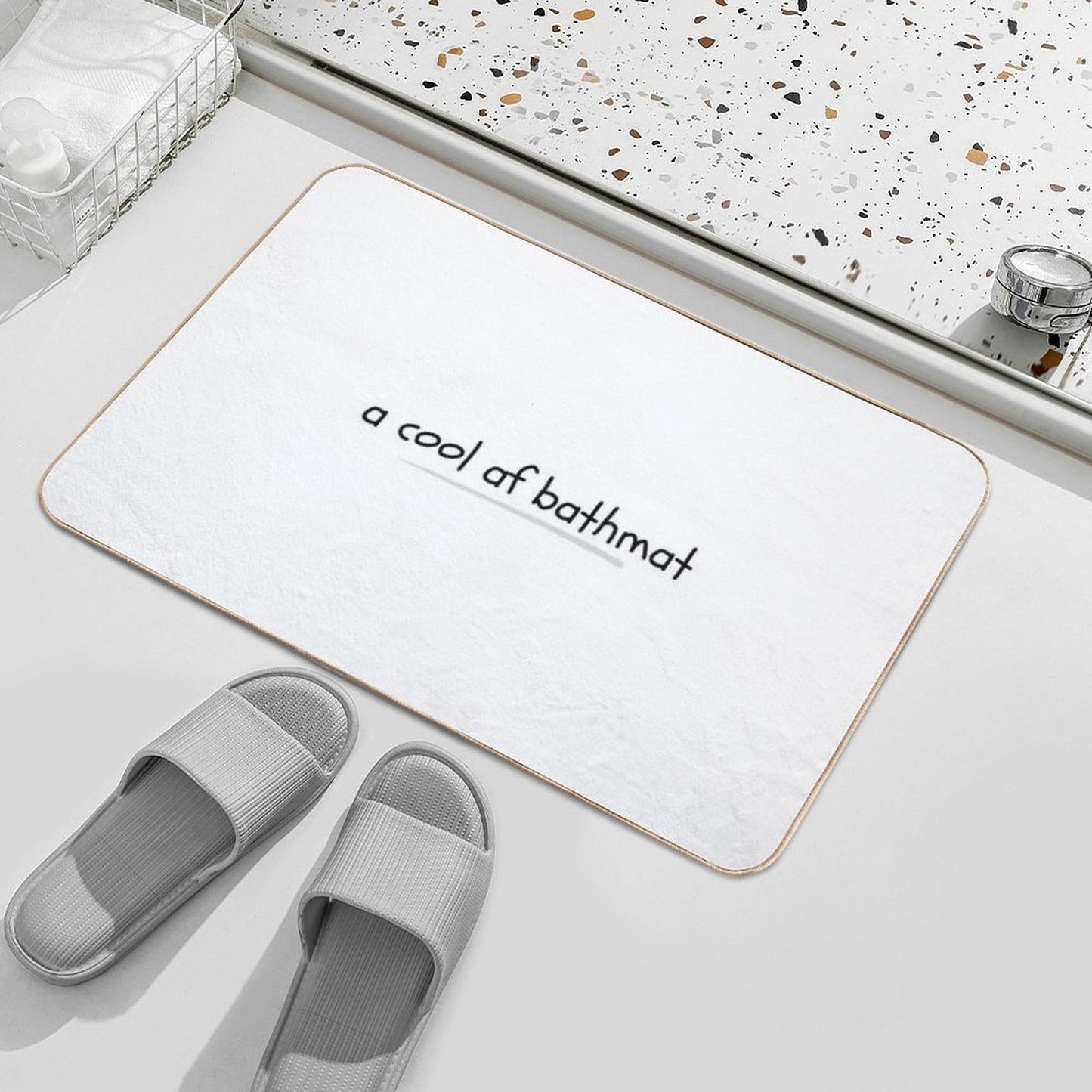 A Cool AF Bathmat  Slip-Resistant Bath Mat