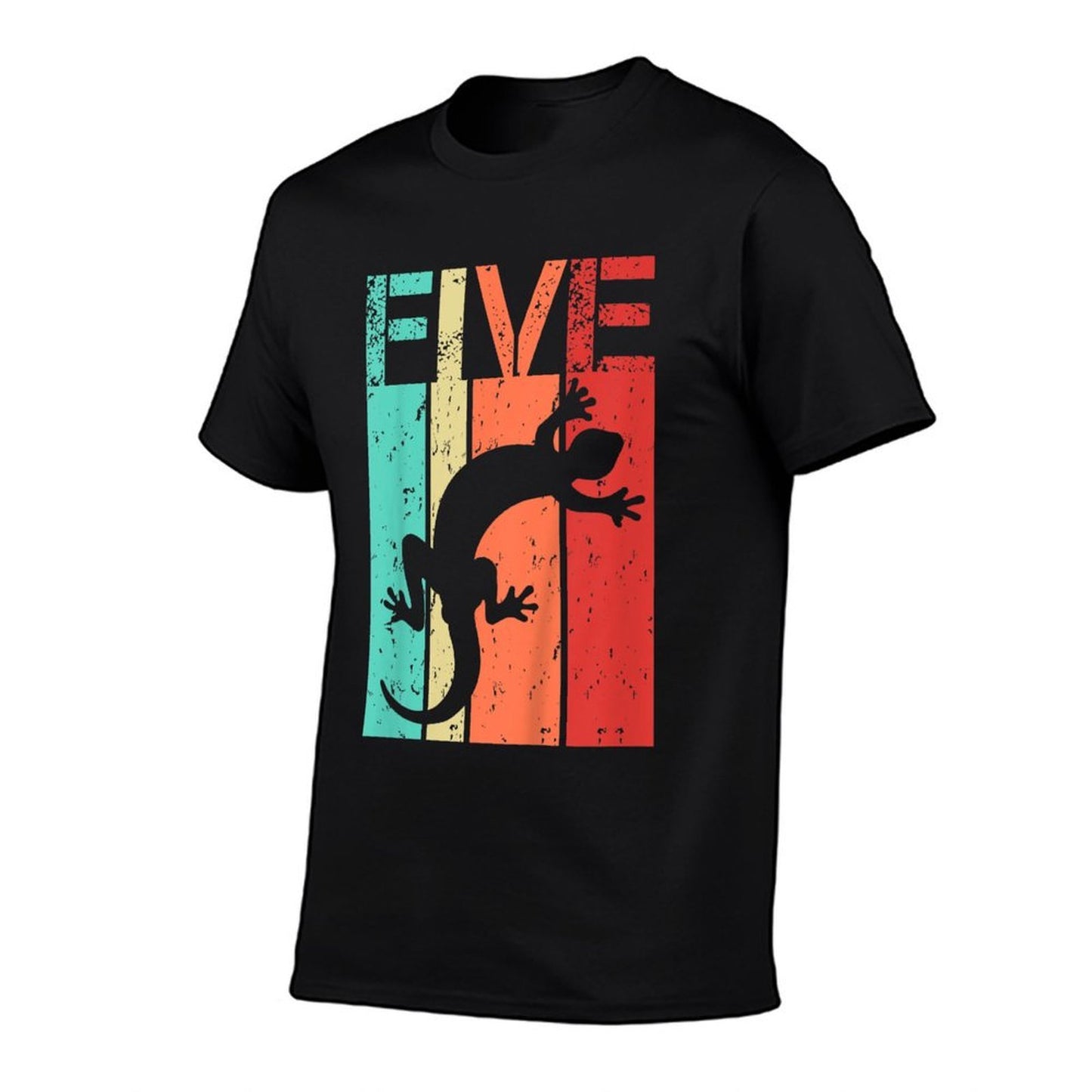 Kids 5 Year Old Lizard Reptile Birthday 5th Birthday Boy Girl  Relaxed-fit T-Shirt