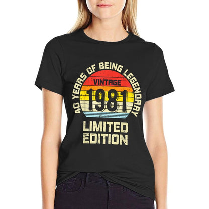Vintage 1981 Limited Edition 40 Year Legendary 40th Birthday  Relaxed-fit T-Shirt