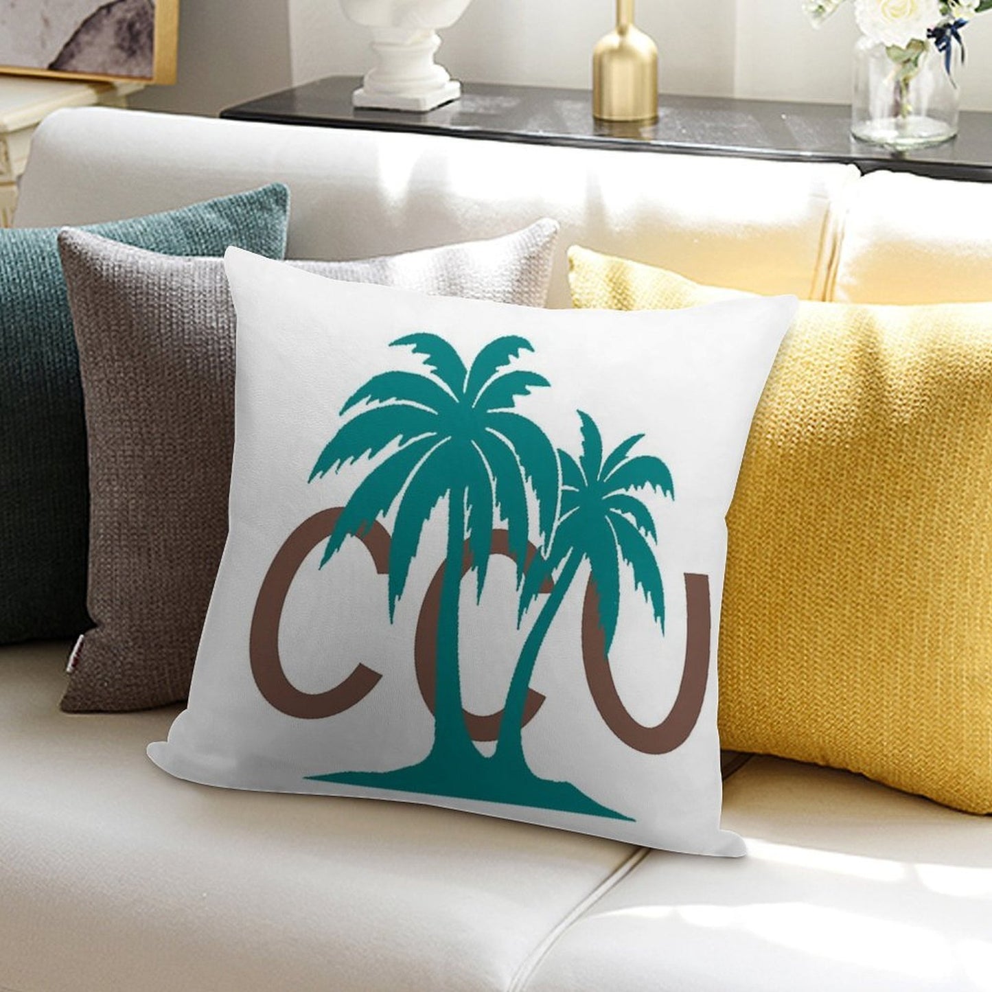 Coastal Carolina Soft Shrink-Resistant Throw Pillow