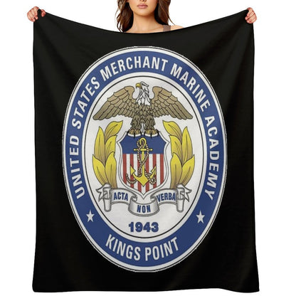 Merchant Marine Academy Logo Velvety-soft Throw Blanket
