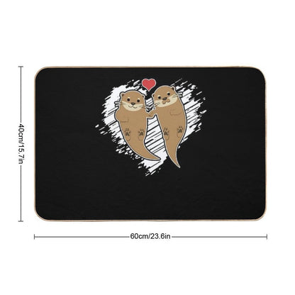 Otter - Otters In Love  Eco-Friendly Bath Mat