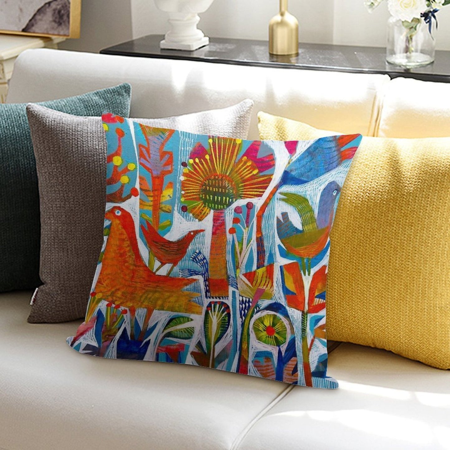 Sunny Day Soft Durable Construction Throw Pillow