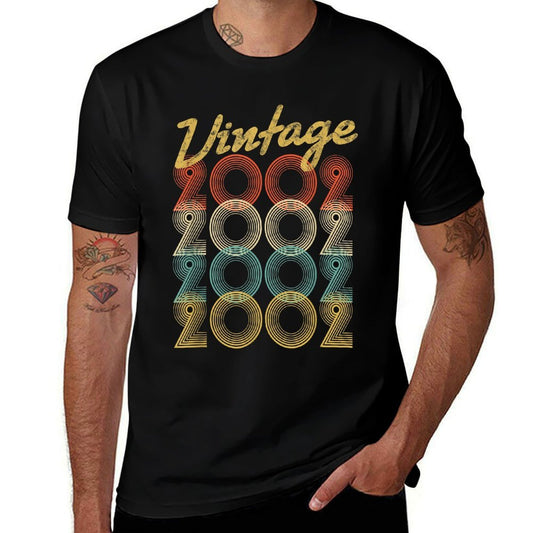 Vintage 2002 Retro Pop Born In 2002 22 Yrs Old 22nd Birthday  Classic T-Shirt