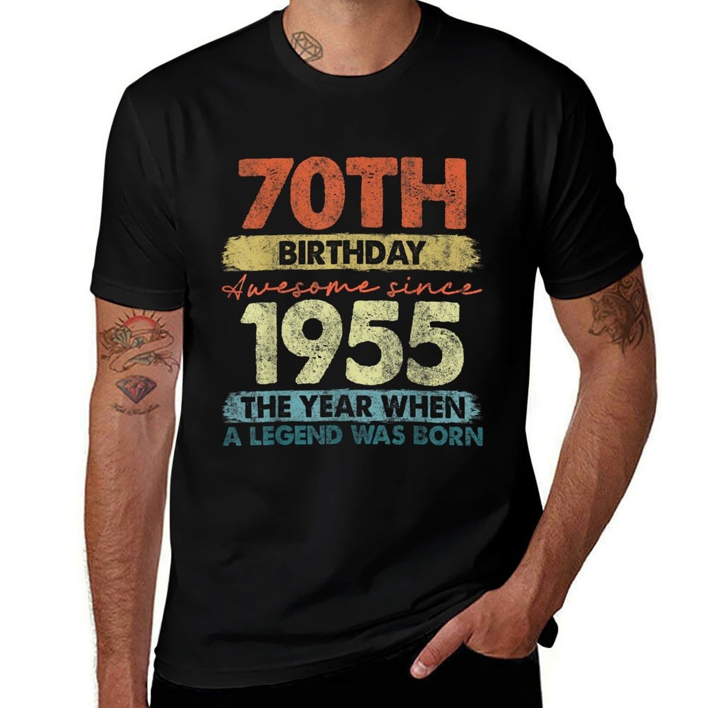 70 Year Old Gifts Vintage 1955 Limited Edition 70th Birthday  Moisture-wicking T-Shirt