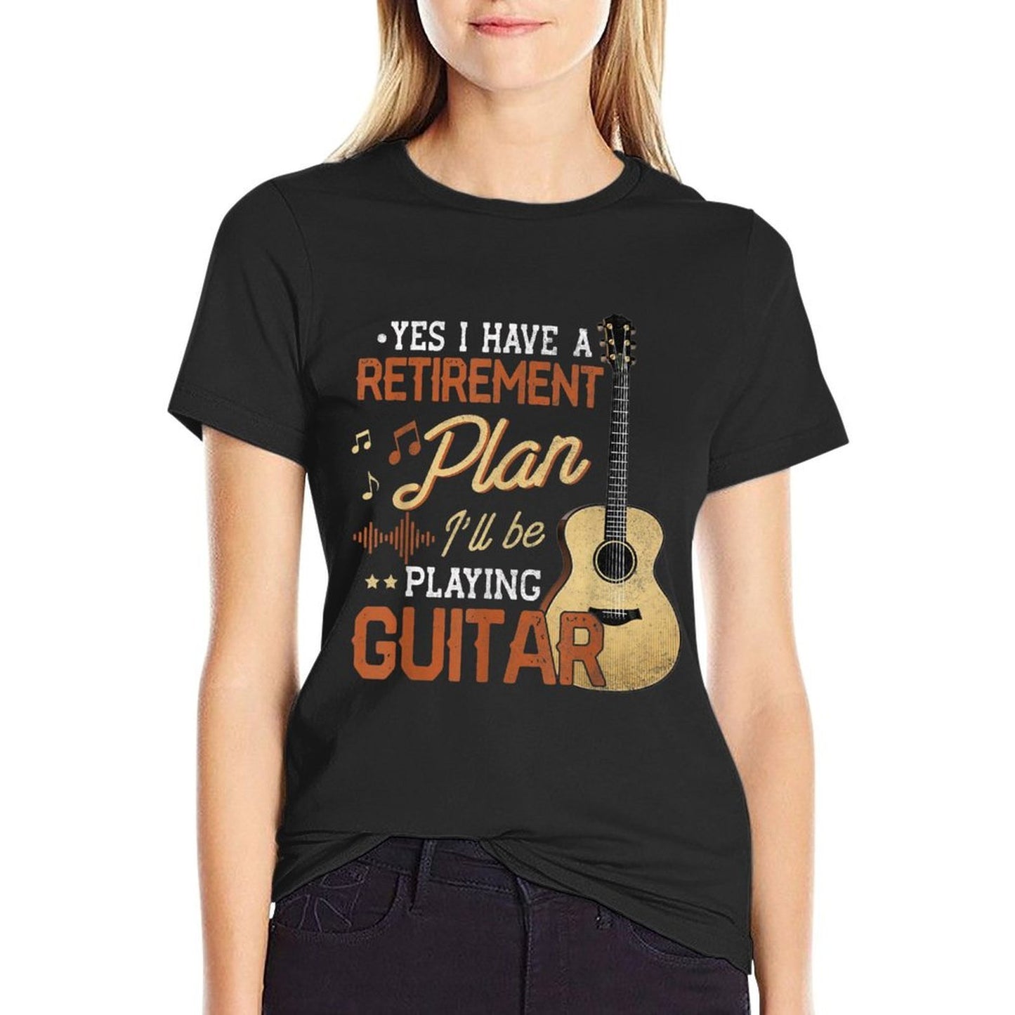 Retirement Gift Retirement Plan I'll Be Playing Guitar  Eco-friendly Material T-Shirt