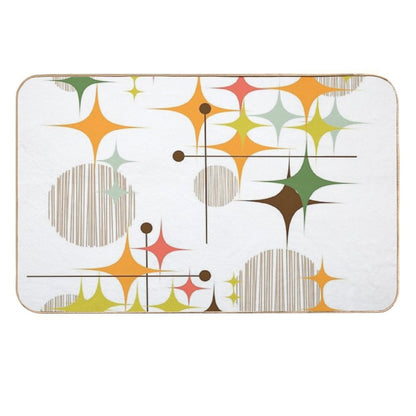 Eames Era Starbursts And Globes 3  Absorbent Bath Mat