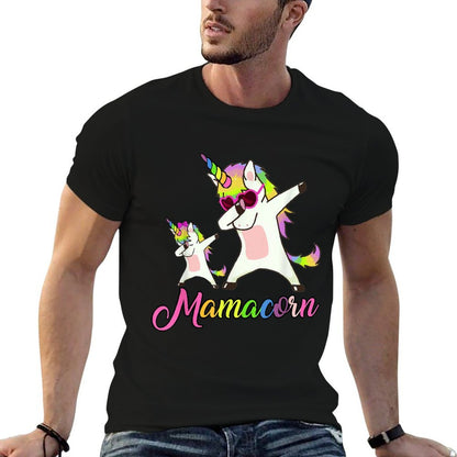 Mamacorn Funny Unicorn Mommy Unicorn Girl And Mother  Stretchy T-Shirt
