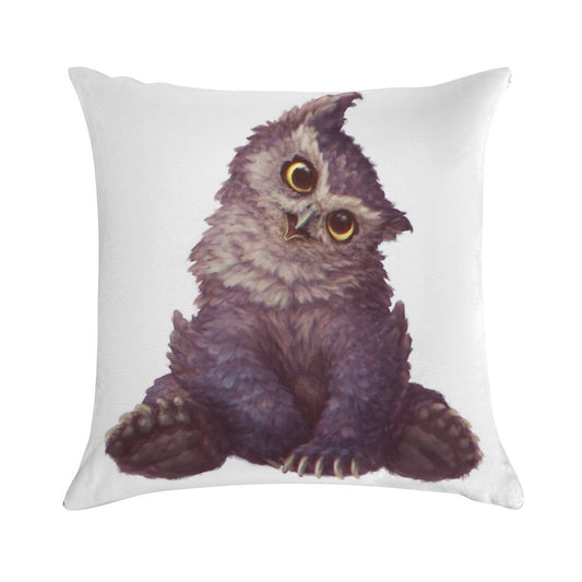 Owlbear Cub Soft Warmth Comfort Throw Pillow