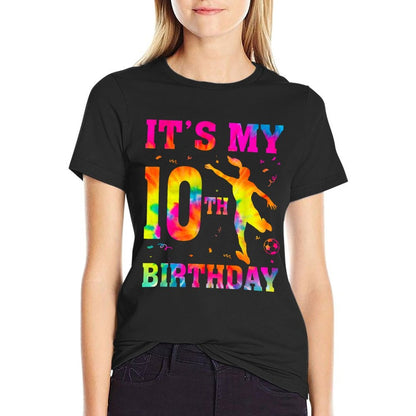 It's My 10th Birthday Soccer 10 Year Old Party Soccer Player  Eco-friendly Material T-Shirt