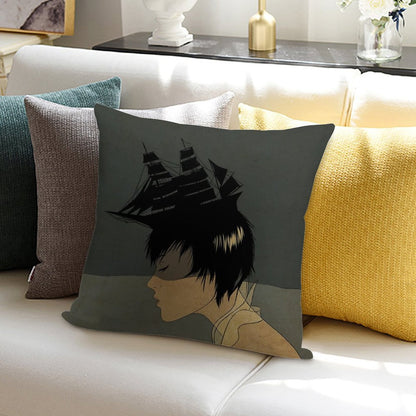 We Belong in The Sea Soft Decorative Cover Throw Pillow