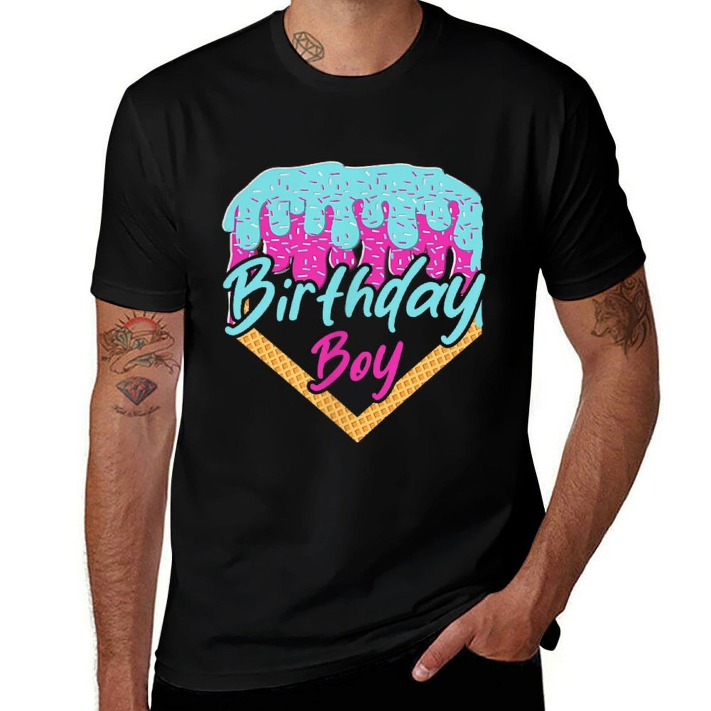 Baseball 10 Year Old Ice Cream Drip 10th Birthday Boy 10  Graphic-printed T-Shirt