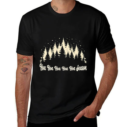 Twilight Lover Pine Forest Hoa Hoa Hoa Hoa Hoa Cozy Season  Heathered Texture T-Shirt