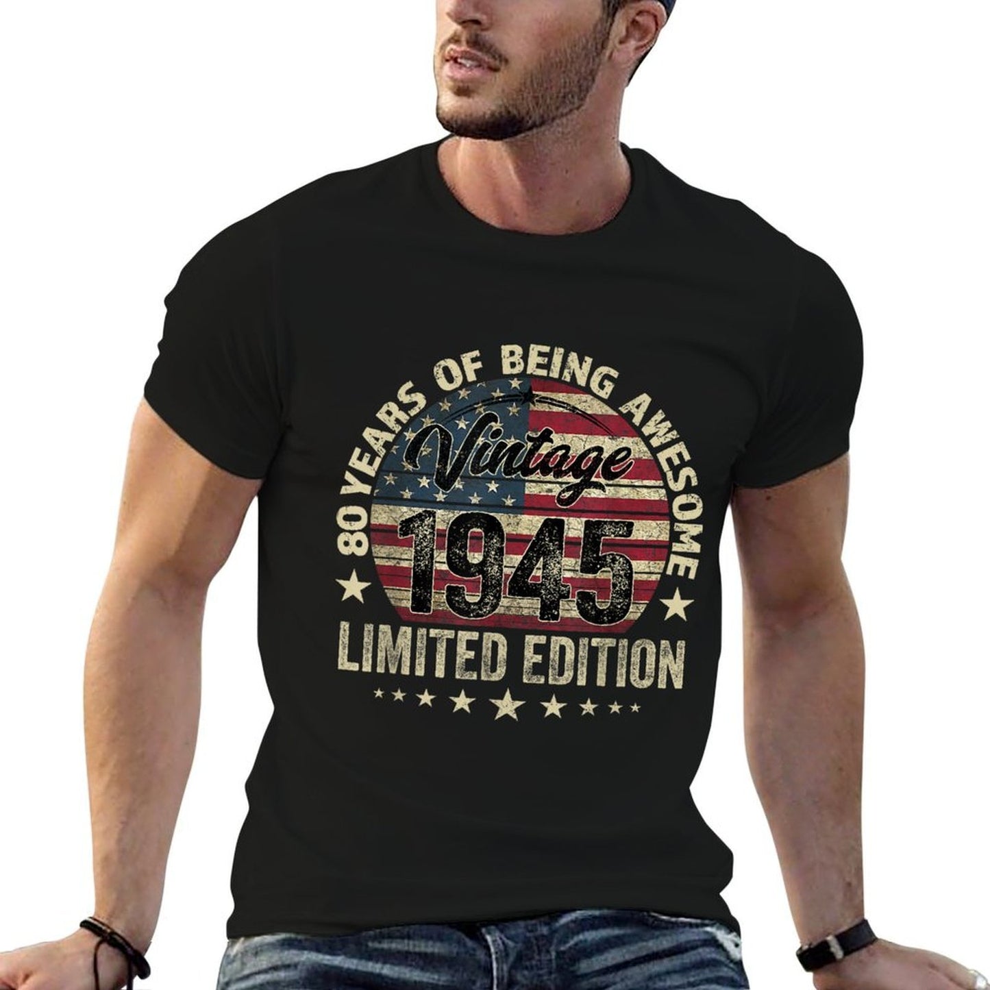 80 Years Old Born 1945 Vintage 80th Birthday  Breathable T-Shirt