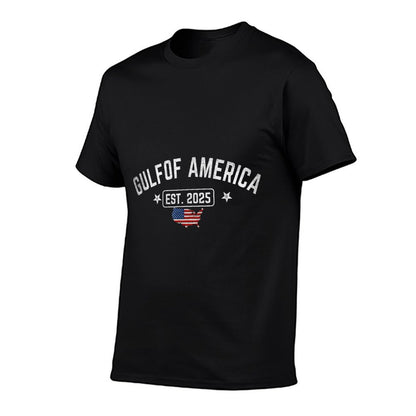 Gulf Of US America Est 2025 Vintage USA American Flag Men Moisture-wicking T-Shirt