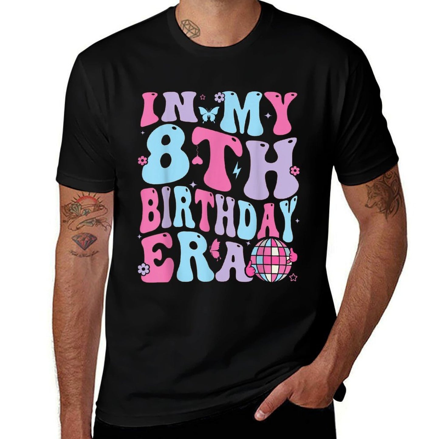 In My 8th Birthday Era Eight Bday 8 Year Old Birthday Girl  High-quality Stitching T-Shirt