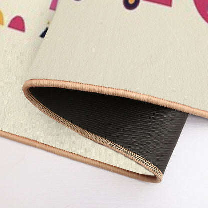 Vintage Scandinavian Christmas Folk Art  Slip-Resistant Bath Mat