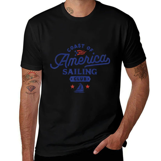 Coast of America Gulf of USA Sailing Summer Gift  Polyester Blend T-Shirt