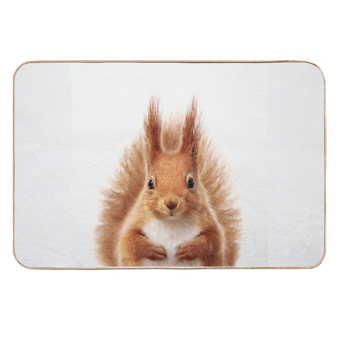 Baby Squirrel, Baby Animals Art Print by Synplus  Repositionable Bath Mat