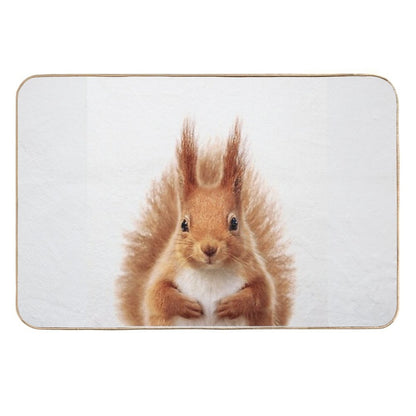 Baby Squirrel, Baby Animals Art Print by Synplus  Repositionable Bath Mat