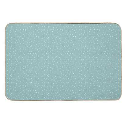 White Dots on A Blue Background  Dirt-Trapping Bath Mat