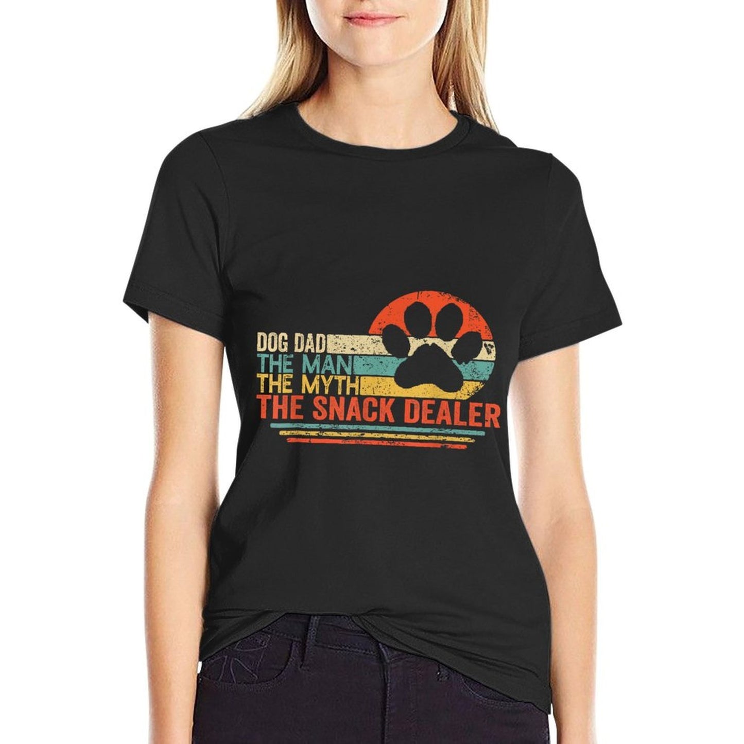 Vintage Dog Dad The Man The Myth Snack Dealer Father Day  Soft T-Shirt