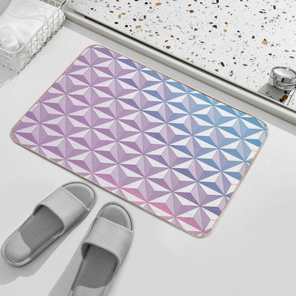 Geodesic Sphere, Purple  Dirt-Trapping Bath Mat