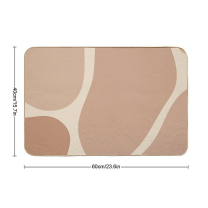 Minimal Modern  Abstract Shapes Pastel Pink  Stone Pattern  Eco-Friendly Bath Mat