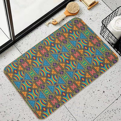 Technicolor Kaleidoscope  Easy To Clean Bath Mat
