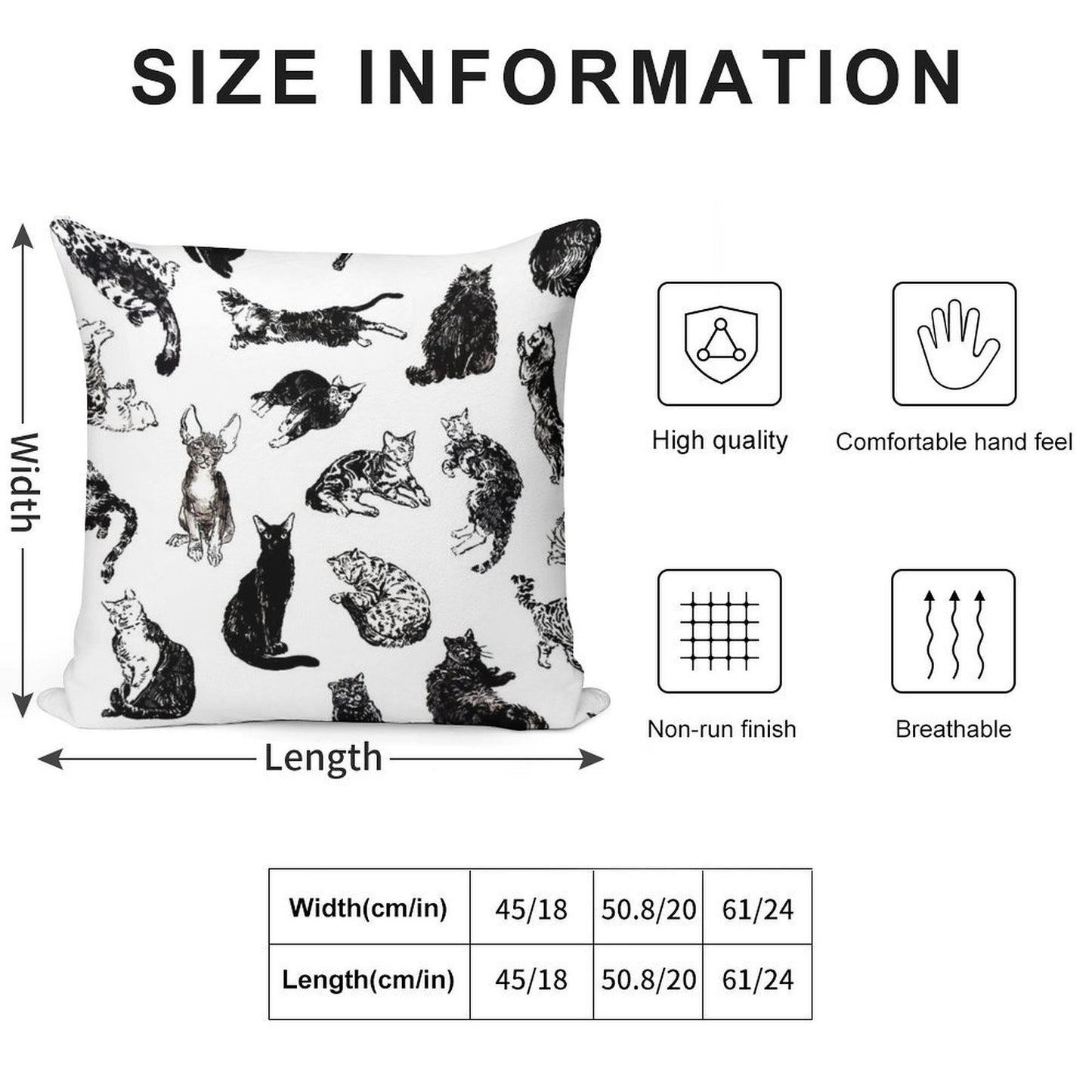 Kitty Kitty, Bang-bang! Soft Decorative Cover Throw Pillow