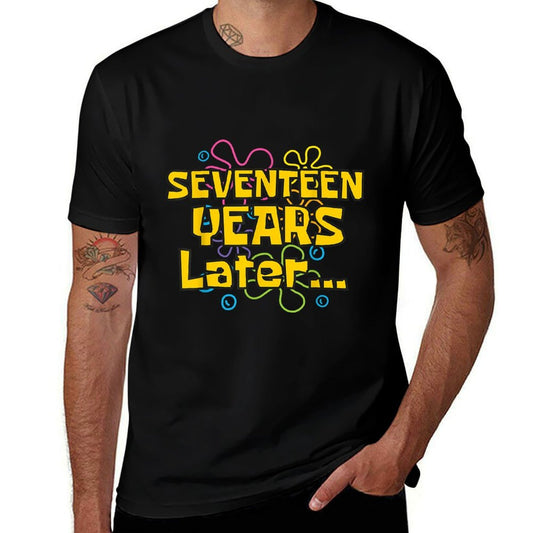 17 Years Later 17 Years Old 17th Birthday Party Funny Meme  Rolled Sleeves T-Shirt