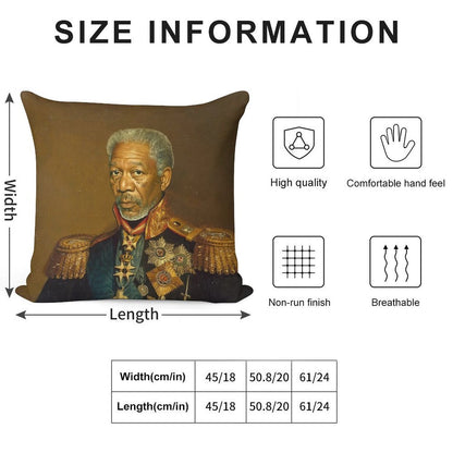 Morgan Freeman - Replaceface Soft Home Decor Throw Pillow