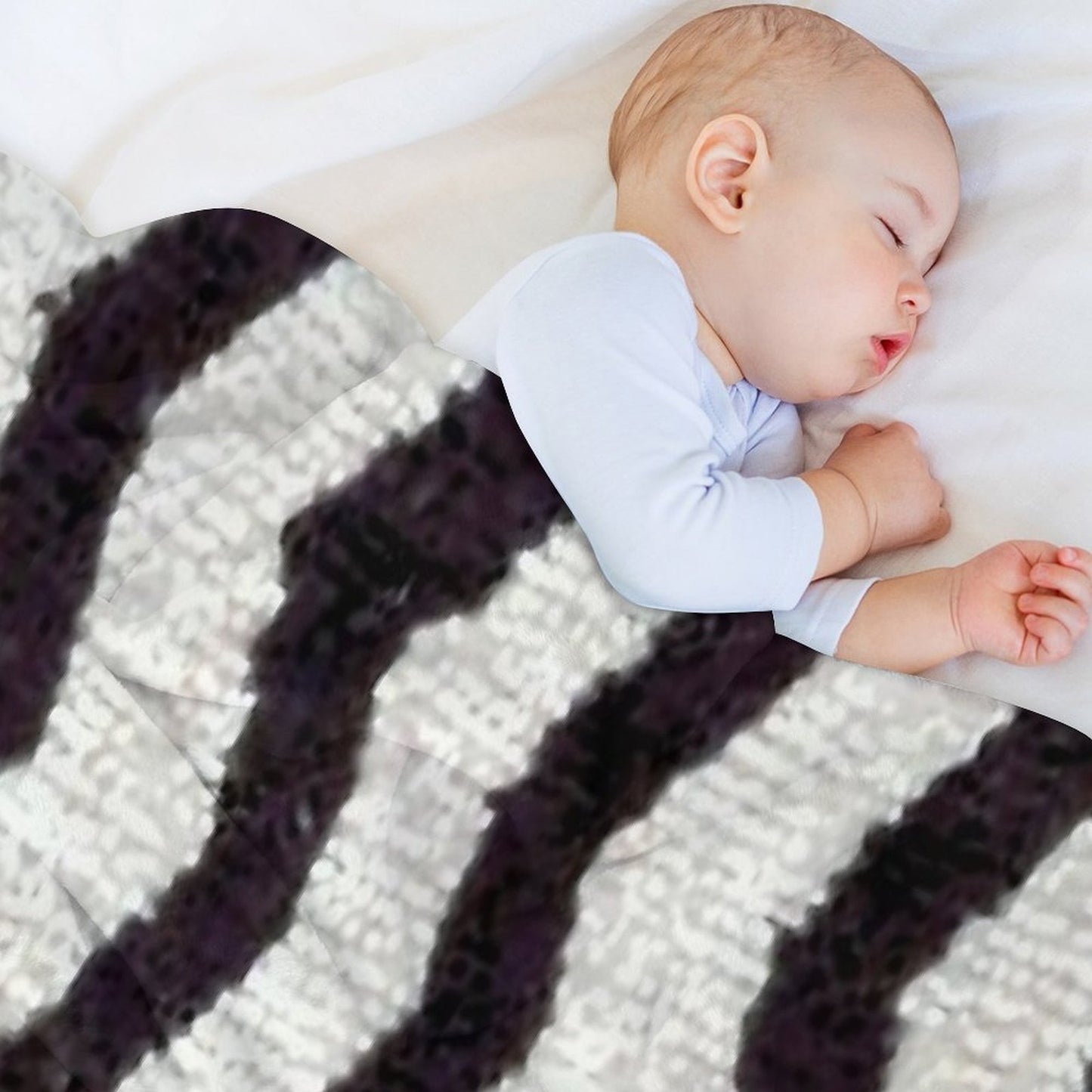 Moroccan Rug With Chevron Stripes Print Durable Throw Blanket