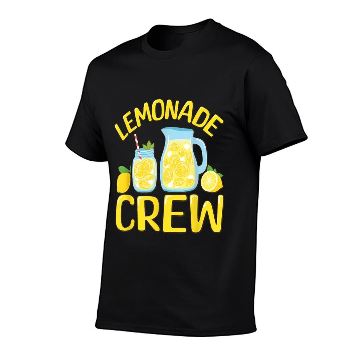 Lemonade Crew, Small, Black  Rolled Sleeves T-Shirt