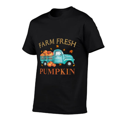 Farm Life Farmhouse Truck Pumpkin Harvest Autumn Fall Leaves  Durable T-Shirt
